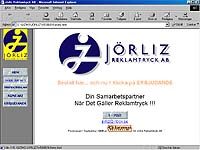 J&ouml;rliz Reklamtryck, screentryckare i Kristianstad som s&auml;ljer dekaler via Internet - 1999