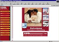 KIMA Heating Cable AB - Tv&aring;spr&aring;kig site med hela produktregistret samt monteringsanvisningar etc. - 2000