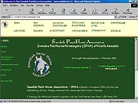 Swedish Painthorse Association, svenska huvudf&ouml;rbundet f&ouml;r painth&auml;star i Sverige - 1999